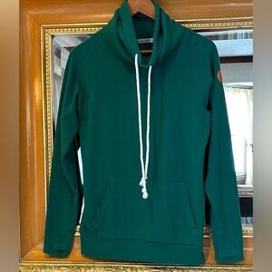 NWOT Michelle Mae Green Cowl Neck Sweatshirt - Size XS